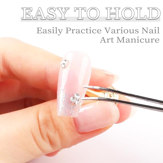 lootaan Nail Holder for Painting Nails, Heart Nail Stand for Press ons / Nail Display / Nail Practice with Reusable Adhesive Putty, Nail Tech Must Haves Nail Supplies (Gold)