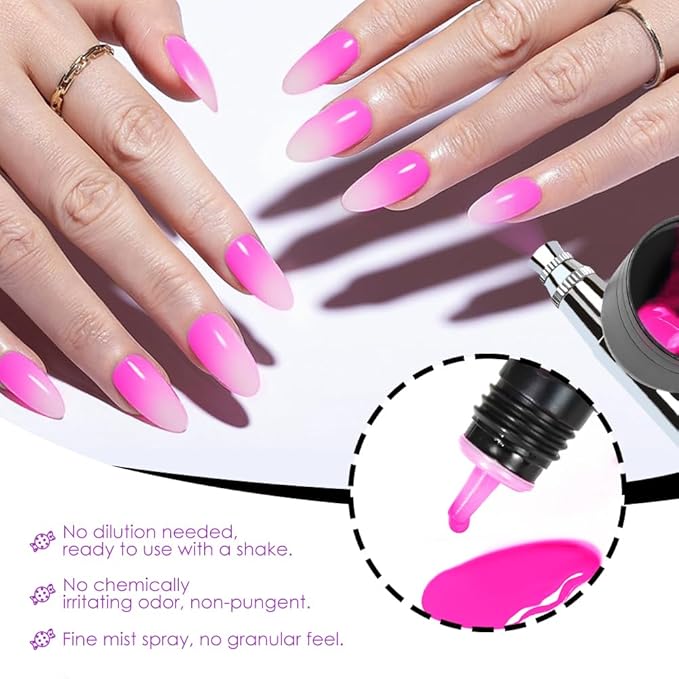 FAVAI 6 Colors Airbrush Gel Nail Polish 6 * 15ml- Sugar Collection for Nail Art Design Stickers French Manicures Nail Stencils Paint, Long Lasting Without Dilution Soak Off Nails Gel Set