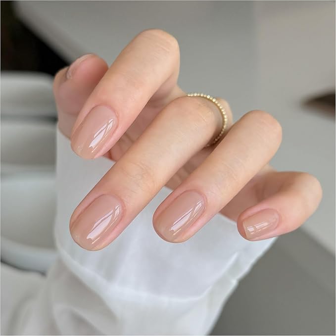 GAOY Nude Jelly Gel Nail Polish, 16ml Sheer Translucent Netural Soak Off Gel Polish, UV Light Cure for Nail Art DIY at Home, 3157 Bare Glow