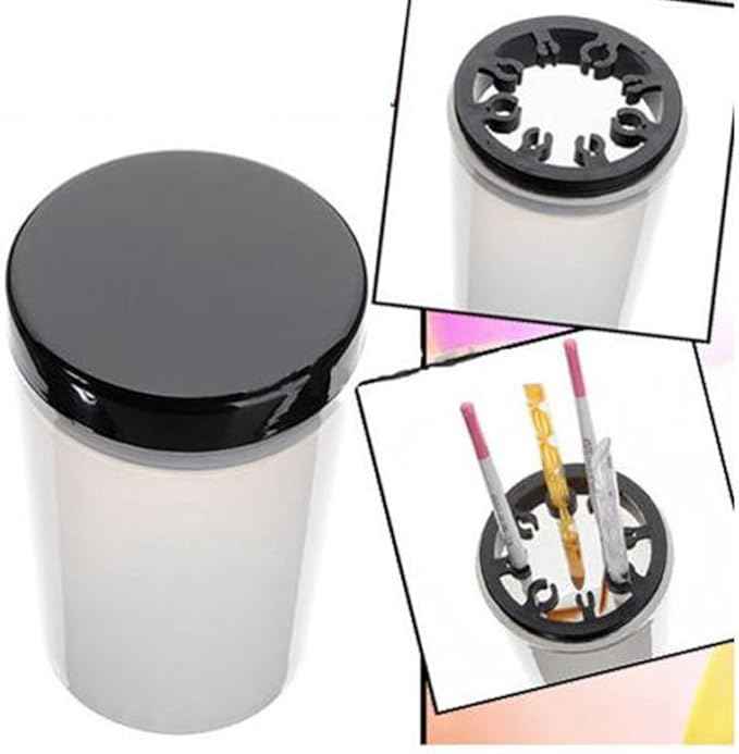 yueton Nail Art Brushes Holder Remover Cup Immersion Brush Cleaner Bottle Container