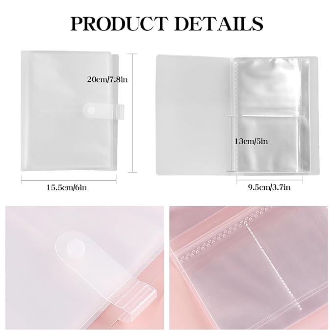 144 Slots Nail Art Sticker Storage Book Nail Art Decals Collecting Album Nail Stickers Empty Display Book Collecting Holder Binder Book Plastic DIY Nail Art Design Tools for Nail Art Sticker