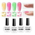 JODSONE Builder Gel for Nails,4Pcs Builder Gel Set 10ml,Nail Extension & Strengthening,Green Yellow Purple & Rose Red,Long Lasting Nail Art Gift Sets for Women