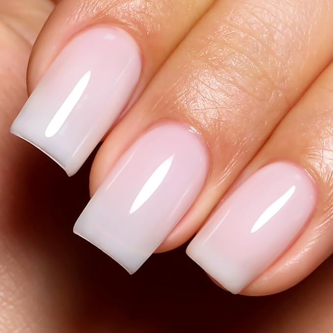 Imtiti Milky White Gel Polish, 0.5 Fl Oz Neutral Jelly Gel Nail Polish DIY Nail Art Starter Manicure Salon Kit for Women & Girls