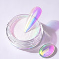 Pretty Diva Aurora Chrome Nail Powder, Unicorn Mermaid Iridescent Chrome Powder for Nails, Aurora Nail Powder Glitter Pigment Iridescent Nail Chrome Powder for Gel Nail Art Decoration