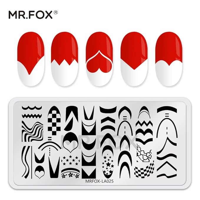 Christmas Nail Stamping Plate Set Winter Snowflake Xmas Snowman Christmas Tree Santa Claus, 5Pcs Nail Art Stamp Kit Templates
