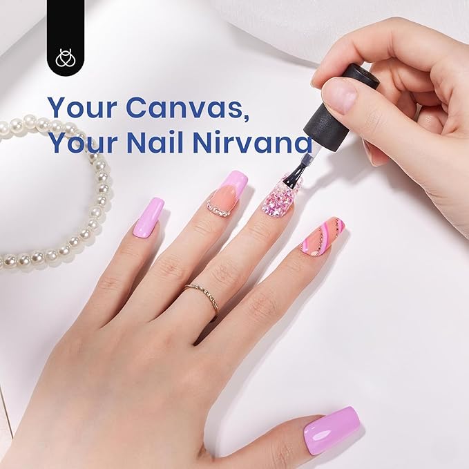 Beetles Gel Nail Kit Easy Nail Extension Set 504Pcs Pre Filed Half Matte Short Square Soft Etch X Nail Tips with 5 in 1 Nail Glue Gel Uv Led Lamp Nail for Women