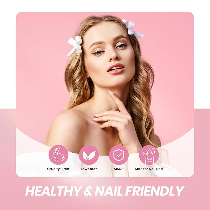Beetles Pink Glitter Gel Polish Set - 6 Colors Valentine's Day Jelly Gel Polish Kit Shimmer Pink Sheer Translucent Effect Soak off UV Nail Concealer Nail Art Salon Manicure Spring Gift for Women