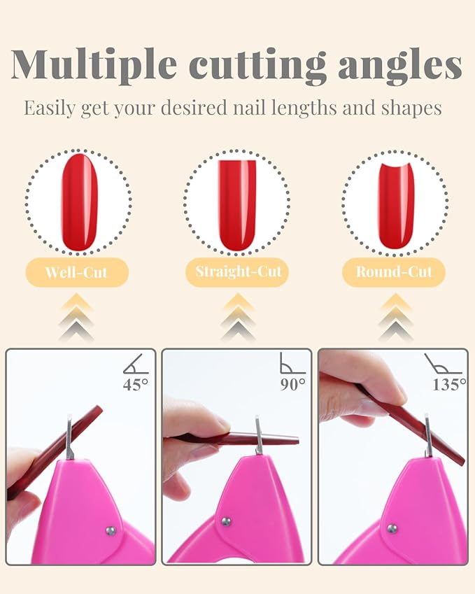 MORGLES Extra Long Tapered Square Nail Tips, 240 Pcs 3XL Full Cover Fake Tips Clear Nail Kit with Glue, Clipper, Files and Cuticle Fork for Acrylic Home DIY with Box