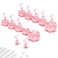 lootaan 2 Set Nail Holder for Painting Nails ,Fake Nail Tips Training ,Aurora Acrylic Nail Stand for Press on ,Nails Display with 96 Pcs Reusable Adhesive Putty(Laser pink)