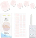 JMEOWIO Gel Toenail Stickers Cream Pink Semi Cured Gel Strips Wraps UV/LED Supplies Art Design Decoration Accessories