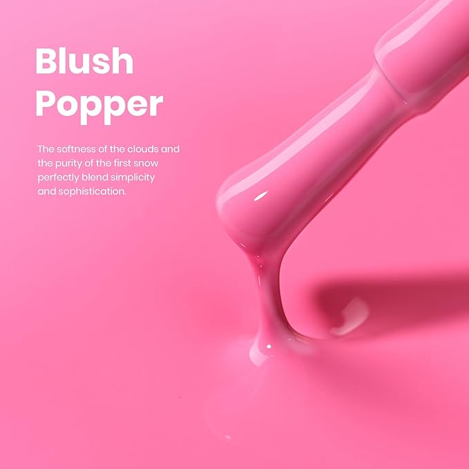Beetles Hot Pink Gel Polish - Blush Popper 15ML/0.51Fl Oz, Hema Free Neon Pink Gel Nail Polish, Same Color Same Bottle, Soak Off UV LED Lamp Spring Summer Nails Art, Manicure Salon DIY Neon Nails