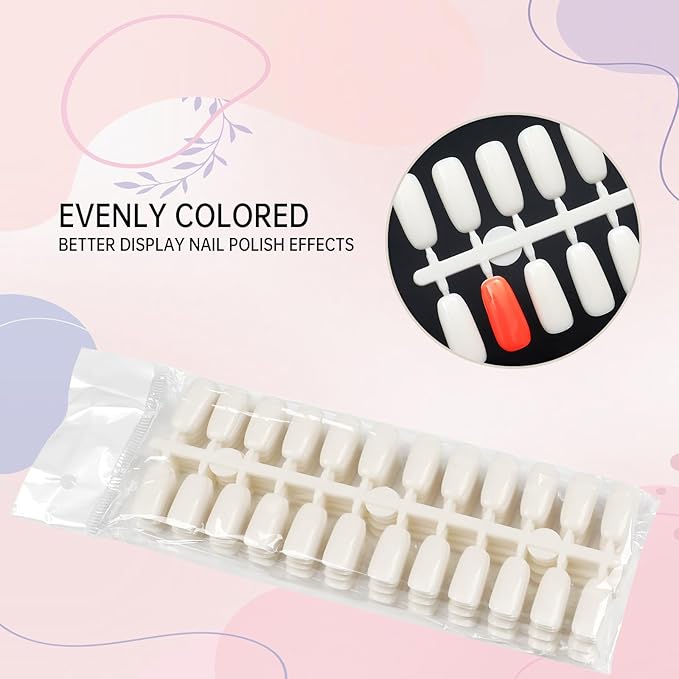 Professional 216 Nail Colors Chart, Nail Gel Polish Organizer Display Card Book, Nail Art Salon Nail Swatch Stick Card board Painting Practice Book