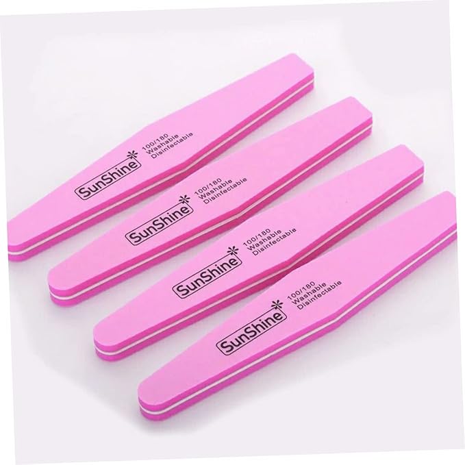 10pcs Clips for Weave Cute Travel Bottles Thick Sandpaper Scrub Strips Ceramic Cosmetic Jars Frosted Strip Manicure Tools Sponge File Block Sandpaper Repair Nail Grinding Stick