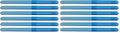 ForPro O-Files File Handles for O-Files Replaceable File System, Blue, Double-Sided Manicure Nail File Handles, 7.2” L x .63” W, 6-Count (Pack of 2)
