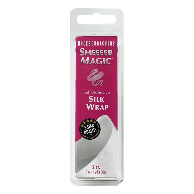 Backscratchers Sheeeer Magic Silk Wrap - Self Adhesive Manicure Nail Art Tool - DIY Nail Extension - 2 Count