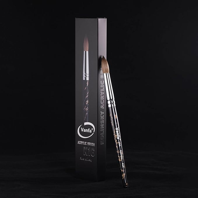 VANFA Acrylic Nail Brush with Pure Kolinsky Hair K16