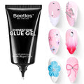 Beetles Rhinestone Nail Glue Gel, Strong Hold Nail Art Adhesive for 3D Gems, Rhinestones & Accessories, UV/LED Curing Clear Gel, Easy Application, Long Lasting Salon & DIY Nails