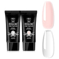 Rosalind Soft Pink & Clear Poly Extension Gel for Nails, 2-Pack 1oz/30ml Light Pink & Clear Poly Builder for Nail Gel Acrylic Extension