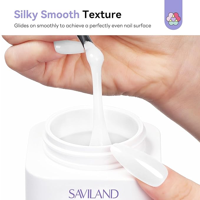 SAVILAND 5-IN-1 Ultra Hard Builder Nail Gel: 120 g Large Capacity Milky White U V Need Hard Gel for Nails Nail Extension Strengthen Thickening Durable Hard Gel Easy Nail Art DIY Home Use