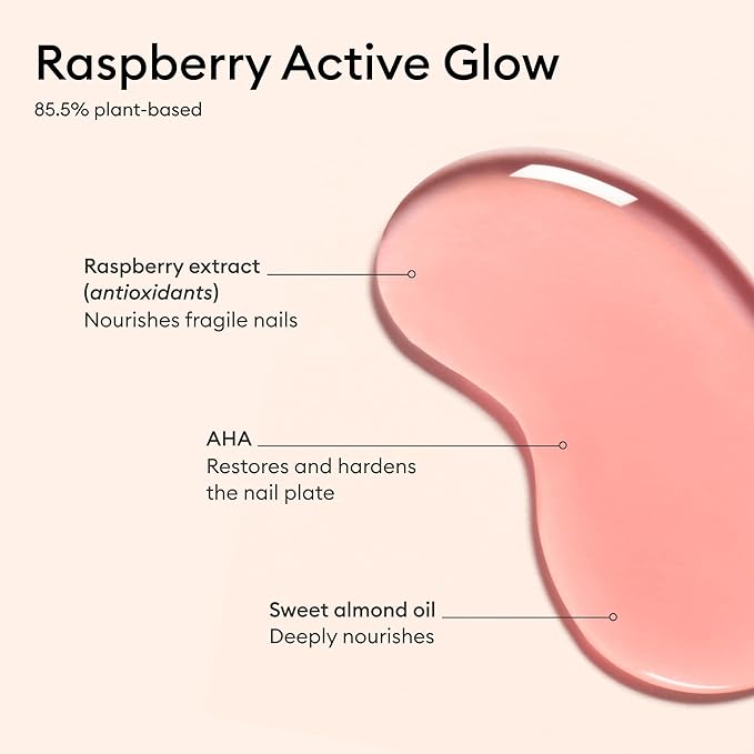 Manucurist Active Glow Raspberry Gift Set and Green Oil – Includes: 1 Care & Makeup Nail Polish, 1 Cuticle Nail Oil, 1 Complimentary Mini Nail File – Nails Care