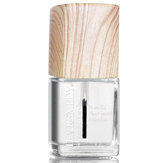 Dr’s Remedy Clear Base Coat Nail Polish Treatment, Organic Non Toxic All Natural Enriched Nail Strengthener and Care - BASIC Base Coat