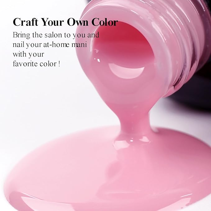 Imtiti Baby pink Gel Nail Polish, 1 Pcs 0.5 fl oz Light Pink gel nail polish Color Soak Off Gel Polish Nail Art Manicure Salon DIY Nail Lamp Gel Nail Design Christmas Decoration