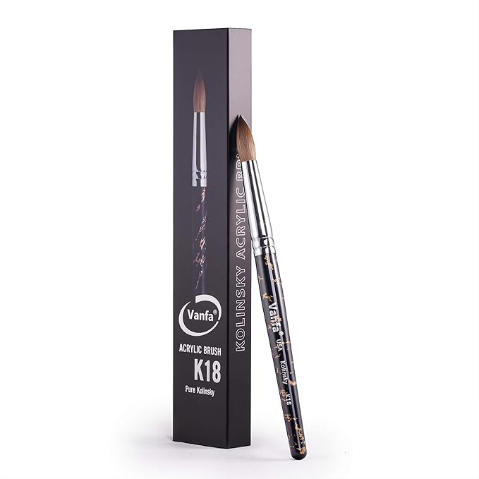 VANFA Acrylic Nail Brush with Pure Kolinsky Hair K18