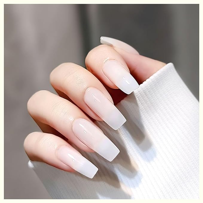 CANNI Builder Gel for Nails – 1 Fl Oz Milky White Hard Gel Polish, Nail Strengthener for Extension & Overlay, Jelly Texture for DIY Nail Art