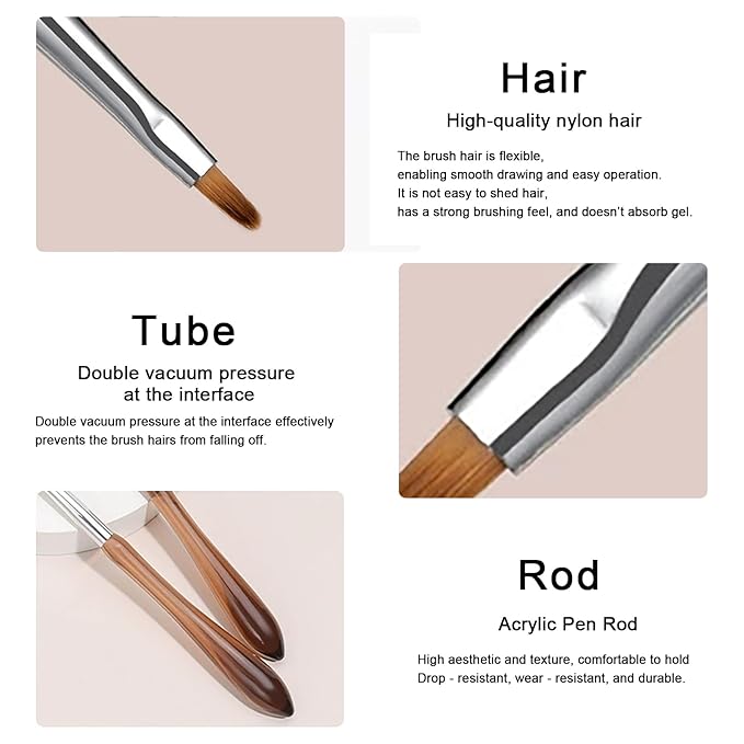 SILPECWEE Acrylic Nail Brush, Nail Art Brushes Daisy Pen - Versatile Nail Drawing Pen for Petals, Leaves, Flowers Nails Art Designs Tool for DIY Salon