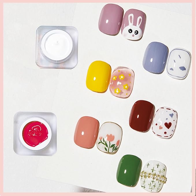 9 Colors Pat Painting Gel – 6ml Each Ombre Gel Nail Polish Set With Sponge, Stamping Gel, High Pigment Nail Art Paint for Gradient, Aura Nail, 3D Carving, DIY Salon manicure