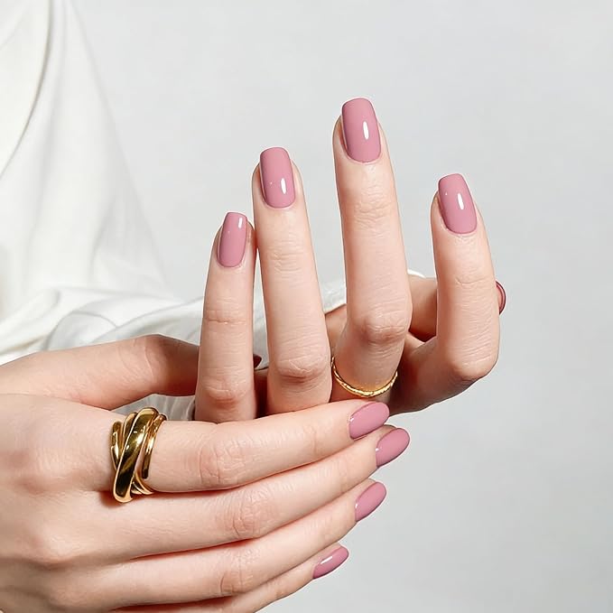 MEGIOR Mauve Pink Gel Nail Polish 0.5 Fl Oz Pink Soak Off UV LED Lamp Light Cure Gel Polish Kit for Salon and Nail Art Starter Manicure DIY at Home