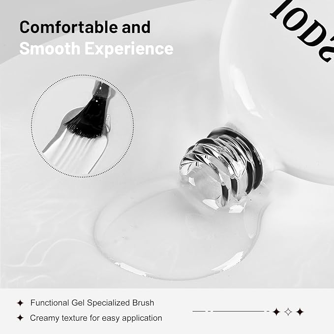 JODSONE Builder Gel for Nails,2Pcs 16.5ml Builder Gel Nail Polish for Thickening Strengthener Building Extension Nail Thickening Solution and Nail Art Design Gift for Women