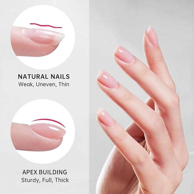 Hema Free Builder Gel - Hypoallergenic Builder Base & Top Coat | Long-Lasting Adhesion (30+ Days) for Professional Nails Gift for Women