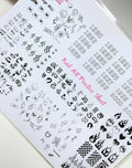 Gel & Acrylic Nail art Practice Sheet,Reusable Nail Art Training mat DIY Sticker Stencil Guide French Tip stiletto Nail Sculpting 3D Nail Design Worksheet Nail Tech Practice Gel X acrylic nails (17)