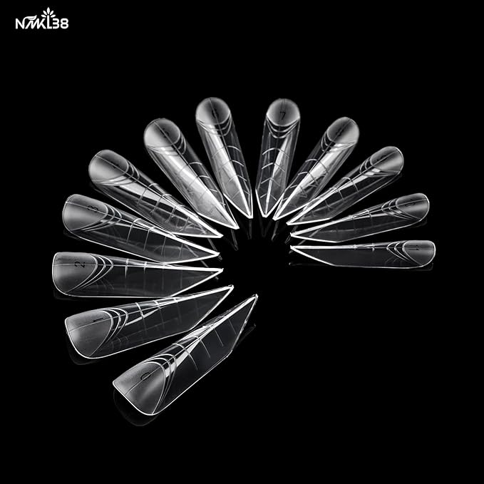 NMKL38 120PCS Dual Nail Forms 12 Sizes Extension Poly Nail Gel Full Cover
