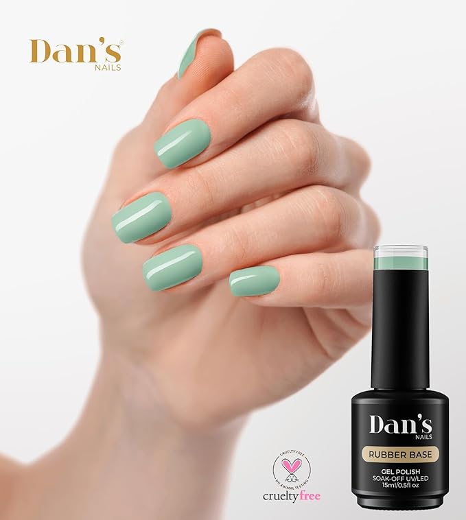 Dan's Nails Rubber Base Gel Coat Set | Soak off UV/LED Lamp (Tropical Teal Tides)