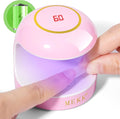 MEKK Mini UV Light for Gel Nails,18W Cordless Single Finger UV LED Nail Lamp,Portable Small Professional Flash Cure Lamp for Detail Work,Compact Design for Beginners,Travel,Home-Pink