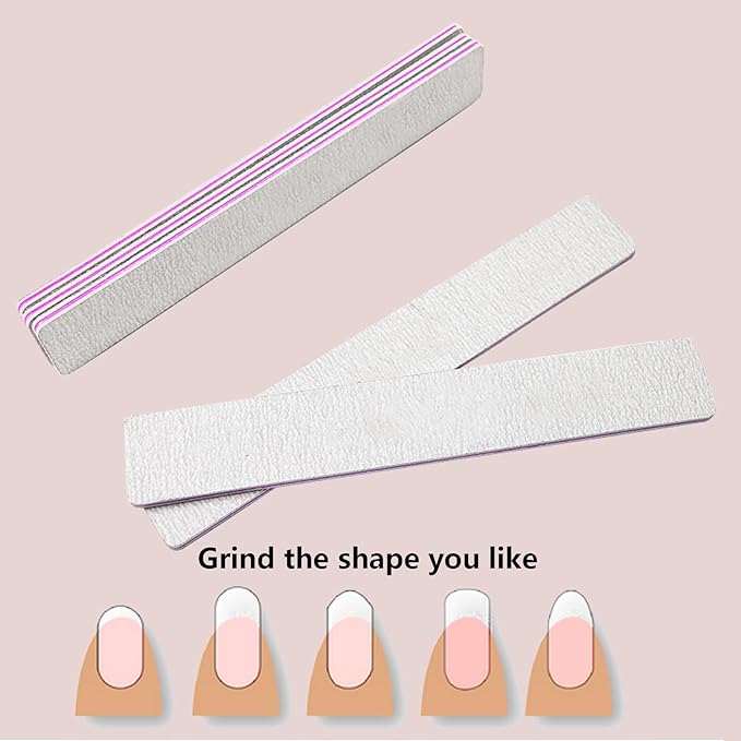 27pcs Emery Board Nail File,80/80 Grit Finger Nail Files for Acrylic and Gel Nails