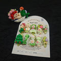 10Pcs(1Pack) Handmade Press On Nails 3D Flower Nails Cute Catoon Dainty Nails for Women Party Holiday Daily Wear Size L