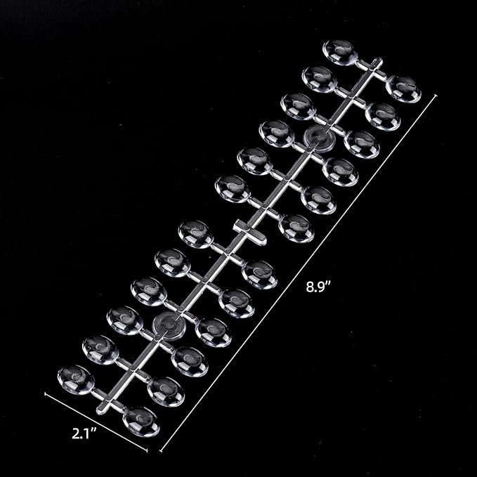 Tbestmax 720 Pcs Nail Polish Swatch Dots, Cat Eye Shape False Nail Polish Color Display Tips with Adhesive Sticker for Nail Polish Training Practicing