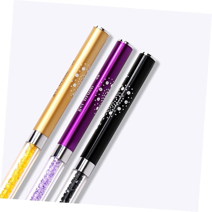 Nail Art Pen Set 3pcs Portable Nail Art Brush Long Handle Manicure Brush for Home Professional Use