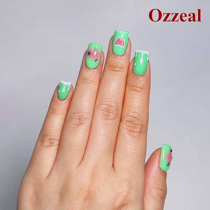 Neon Gel Polish, 0.5 Fl Oz Neon Green Gel Nail Polish Spring Summer Soak off LED UV Gel Nail Polish Art Starter Manicure Salon DIY Nail Gel Polish Design