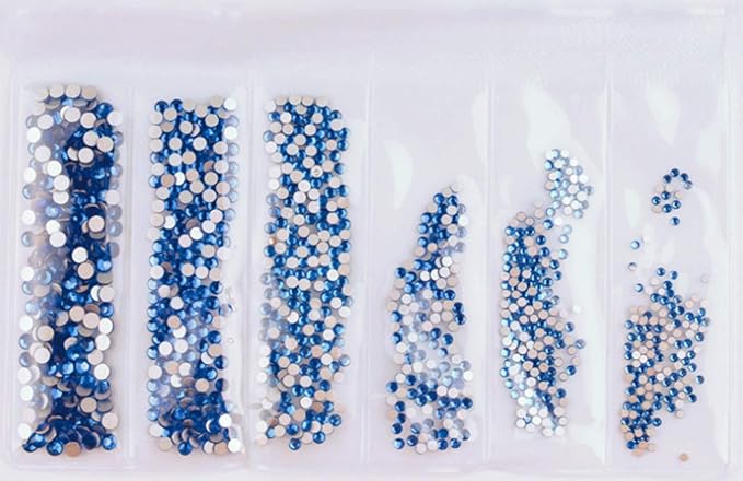 7200 Pieces(6 Grid)5 Pack of Nail Art Rhinestone Decoration Style4