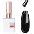 Double Rhythm 15ML No Wipe Gel Top Coat Base Coat Iridescent Glitter Shimmer 2 in 1 Nail Polish Soak Off Manicure DIY Home Salon (Top Coat Clear)