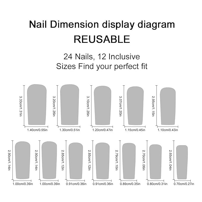 Black French Tip Press on Nails Long Square Fake Nails with Designs Square Nail Press ons Gold Bow False Nails Full Cover Artificial Stick on Acrylic Nails for Women 24Pcs