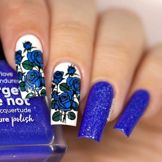 Whats Up Nails - B037 Growing Beauty Stamping Plate for Nail Art Design