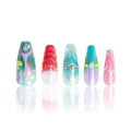 LOVFUL Short Press on Nails Sagittarius Spark | Handmade Acrylic Press ons | Reusable Fake False Nails | Coffin Classic Regular 1.3 in | H594-M