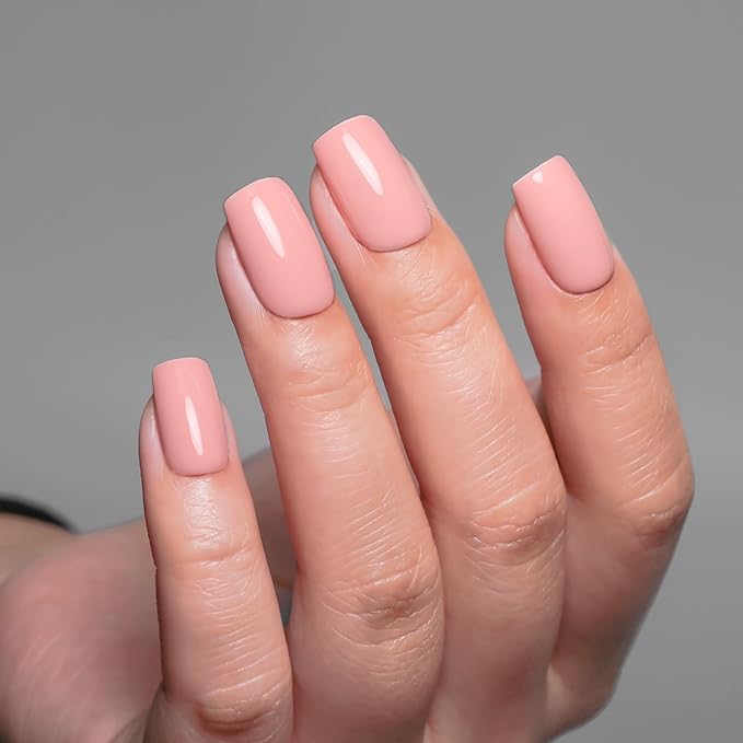 Gel Polish, 0.5 Fl Oz Nude Gel Nail Polish Light Pink Spring Summer Soak off LED UV Gel Nail Polish Art Starter Manicure Salon DIY Nail Gel Polish
