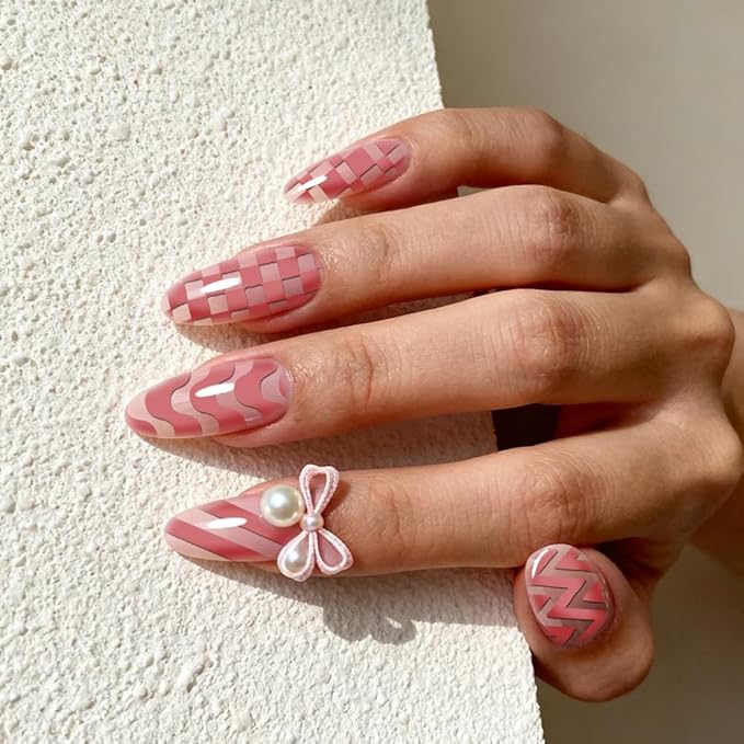 PH PandaHall 3pcs Geometric Texture Nail Stamping Plates Wave Line Nail Art Templates Checkered Dots Manicure Art Stencils Heart Star Nails Design Stamp for Women Manicures Salon DIY Printing