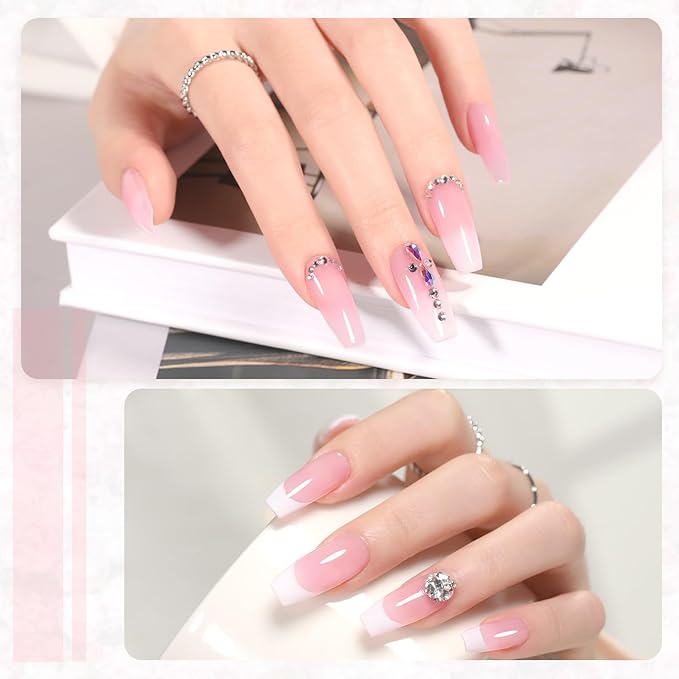 GAOY Poly Gel, 60g Pink Builder Gel Nail Enhancement for Beginner & Professional Salon DIY at Home